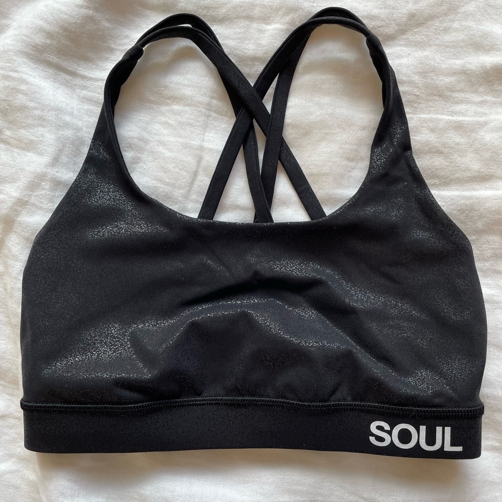 Lululemon x soulcycle black sports bra